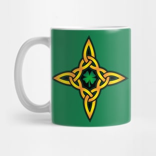 Celtic Diamond Cross Clover Mug